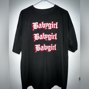 BABYGIRL x3 womens black graphic tee